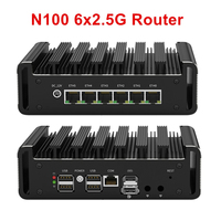 Mini PC industriel 6 Lan N100 en métal, DDR5, 2xNVMe, I226-V, 2.5G, PfSense, OPNsense, Proxmox, pare-feu, serveur domestique