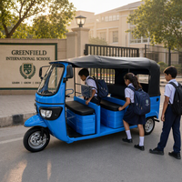 Rickshaw électrique 6 places, tuk-tuk tricycle avec toit pare-soleil pour service de taxi urbain, vente en gros directe d'usine