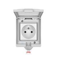 Prise murale intelligente Tuya WiFi EU/FR/UK/US IP55 étanche pour extérieur, compatible avec Alexa et Google Home