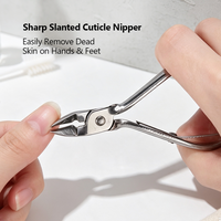Coupe-ongles incarnés professionnel en acier inoxydable pour manucure, avec étui de voyage en cuir