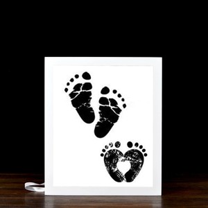 <span class=keywords><strong>Cadre</strong></span> <span class=keywords><strong>photo</strong></span> en bois souvenir empreinte main et pied bébé, cadeau <span class=keywords><strong>personnalisé</strong></span> nouveau-né, vente en gros - Product Image 2