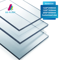 Feuille de polycarbonate en plastique résistant aux rayures direct d'usine feuille de polycarbonate solide transparente de 6m -16mm pour toiture
