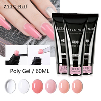 Gel d'extension d'ongle acrylique imbibé UV réparation renforcer le gel dur fluide rapide constructeur poly gel d'extension liquide pour l'art des ongles
