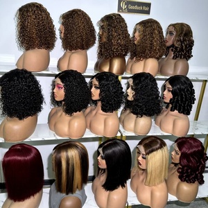 Pelucas de Cabello Humano Virgen Malayo Natural, con Frente de Encaje Transparente HD 4x4, Estilo Bob <span class=keywords><strong>Corto</strong></span> Liso, Sin Pegamento, Pre-Depiladas - Product Image 3