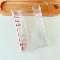 Transparent PVC A5 A6 classeur 6 trous feuilles mobiles couverture de cahier école papeterie Agenda planificateur journal papier couverture Album Photo