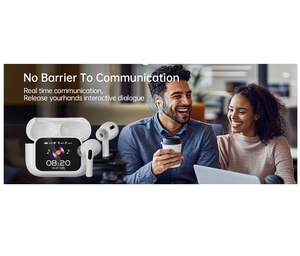 Auriculares inalámbricos BT IEM Auriculares Cancelación de ruido Auriculares de traducción en tiempo real a prueba de agua con pantalla a color de control táctil - Product Image 2