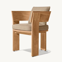 Custom-made Nordic-style China-made Outdoor Sofa Set Solid Wood Frame Weatherproof Rot-resistant Teak Furniture for Gardens