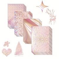 Papier Métallique Holographique de Luxe Personnalisé, Carton Spécialisé 250GSM A4, 10 Feuilles/Paquet, Carton Doré Métallique Effet Miroir