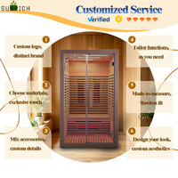 Fabricant chinois de saunas, sauna intérieur à spectre complet pour 2 personnes, économique, pour la maison, avec haut-parleur Bluetooth