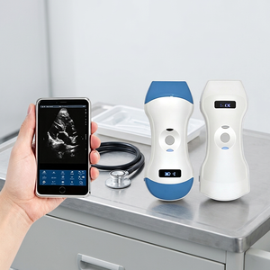 Échographe portable sans fil couleur 3-en-1 pour clinique vétérinaire avec sondes convexe, linéaire et à réseau phasé - Product Image 1