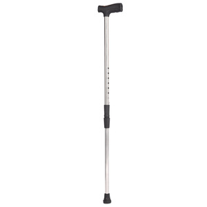 Canne à quatre pieds en acier inoxydable, hauteur réglable sur 9 niveaux, pour personnes âgées, aide à la marche - Product Image 3