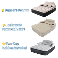Matelas auto-gonflant à prix d'usine Matelas gonflable pliant de camping avec pompe et dossier intégrés