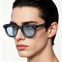 Lunettes de soleil polarisées rondes tendance pour hommes, style européen et américain, verres TAC UV400, monture en acétate faite à la main, design rétro, mode 2026