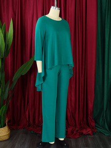 Ensemble Deux Pièces Été Grande Taille Confortable Décontracté Haut Épaules Dénudées T-Shirt Collocation pour Femmes Sexy Tendance - Product Image 3