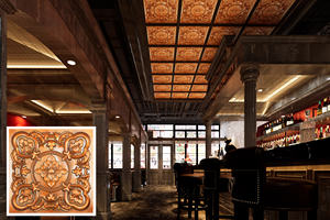 Panneaux muraux en étain PVC de style moderne en fausse <span class=keywords><strong>peinture</strong></span> Carreaux de <span class=keywords><strong>plafond</strong></span> carrés imperméables pour hôtel Cuivre archaïque décoratif PL30 - Product Image 2