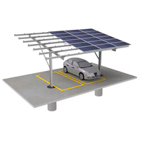 Système de montage de carport solaire en aluminium et acier à double usage, surface anodisée, taille et couleur personnalisées, paysage/portrait