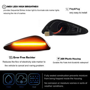 Untuk KIA PICANTO <span class=keywords><strong>TA</strong></span> 2011-2021 Cerato K3 2012-2017 Lampu Sein LED Sequential Lampu Penanda Samping Gaya Mobil Indikator Parkir Amber - Product Image 5