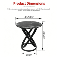 Table d'appoint ronde créative, table de chevet, style crème simple, table à thé pour salon et maison