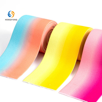 Bande élastique en polyester tissé sergé à haute ténacité, imprimée de motifs floraux, avec logo personnalisé, technologie de transfert thermique, design élégant