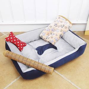 Sofá cama de lujo para mascotas, venta al por mayor, nido de perro de doble cara de algodón, camas rectangulares grandes para gatos - Product Image 6