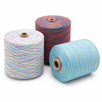 Fil fantaisie en chanvre glacé teint en masse de haute qualité, à torsion élevée et double torsion, pour le tricot et le crochet de pulls d'été (vente en gros)