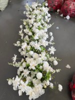 L-FR067 gros chemin de fleurs artificielles pour la décoration de mariage fleurs roses coureur allée fleur chemin de table rangée pour la décoration de mariage