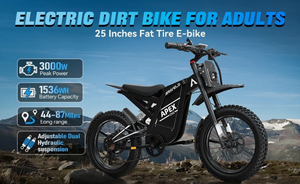 จักรยานไฟฟ้า New Arkveld Ebike 3000W 1536Wh 32AH 48V ความเร็วสูงสุด 40 ไมล์ต่อชั่วโมง ระยะทางวิ่ง 80 ไมล์ จักรยานวิบากไฟฟ้า OEM ODM - Product Image 4