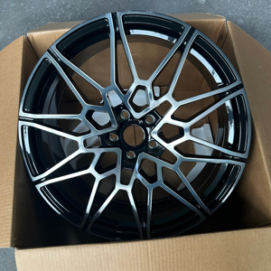 Nouvelles roues de voiture de tourisme en alliage forgé noir personnalisé 15-24 pouces 5x114.3 5x112 jantes sport concaves pour <span class=keywords><strong>A4</strong></span> A6 <span class=keywords><strong>B8</strong></span> C7 F30 E90 X5 - Product Image 1