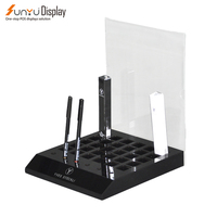 Distributeur d'eyeliner rouge à lèvres en acrylique personnalisé vente en gros présentoir cosmétique en acrylique de comptoir personnalisé support