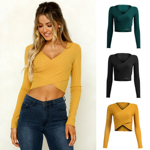 Alta calidad mujer <span class=keywords><strong>jersey</strong></span> de color puro o-Cuello de manga larga suéter de las mujeres - Product Image 1
