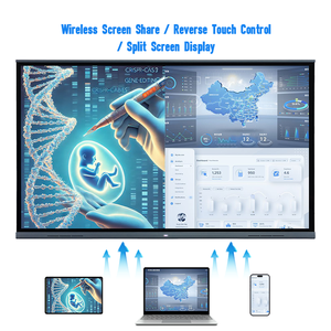 ไวท์บอร์ดอินเทอร์แอคทีฟขนาด 65 นิ้ว ระบบ Android 15/14 และ Windows 10/11 Pro ความละเอียด 4K UHD รองรับการสัมผัสอินฟราเรด 40 จุด พร้อม OPS สำหรับโรงเรียน - Product Image 4