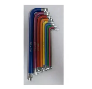 מכירה חמה באיכות גבוהה OEM 9 יחידות רב צבע זרוע ארוכה טורקס סט מפתחות