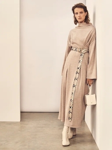 À <span class=keywords><strong>col</strong></span> roulé En <span class=keywords><strong>laine</strong></span> jersey Midi Bureau Élégant Femmes Dames Longue Robe Décontractée - Product Image 4