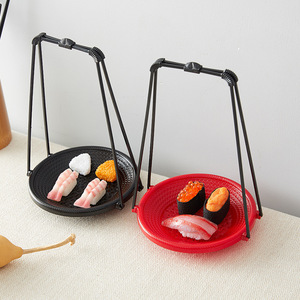 Plateau de service double épée en forme d'oiseau, plateau à fruits et sushis, panier alimentaire pour hôtel et restaurant, plat de collation de cuisine japonaise - Product Image 1