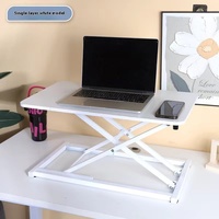 Bureau debout réglable de conception moderne Bureau d'ordinateur et d'ordinateur portable à panneau métallique Bureau pneumatique pliable à hauteur réglable