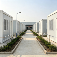 Maison préfabriquée en conteneur, dortoir modulaire portable en conteneur pour camp de travailleurs de chantier