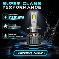 Nouveau phare LED de voiture 2026 H16JP/H16EU/H27/9005/9006/9012/9004/9007 75W 8000LM 7000K LED 12-24V en aluminium universel