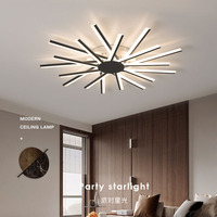 Plafonnier LED moderne en acrylique pour salon et cuisine, style nordique, décoration pour maison et hôtel, lumière de plafond linéaire ronde pour intérieur