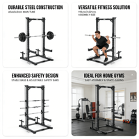 VIGFIT Máquina Smith de Alta Resistencia al por Mayor, Soporte de Sentadillas Semi-Rack, Rack de Potencia Multifuncional para Gimnasios Comerciales y Fitness