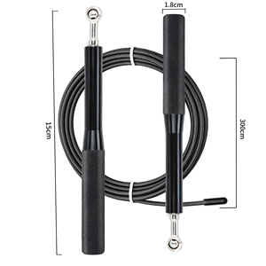 <span class=keywords><strong>Cuerda</strong></span> para Saltar <span class=keywords><strong>de</strong></span> Alta Velocidad con Rodamientos <span class=keywords><strong>de</strong></span> Bolas Metálicas, Cable <span class=keywords><strong>de</strong></span> Acero Ajustable, Mango <span class=keywords><strong>de</strong></span> Aluminio Antideslizante, <span class=keywords><strong>Cuerda</strong></span> <span class=keywords><strong>de</strong></span> 3m, Ligera (1kg), Unisex, para Fitness - Product Image 2