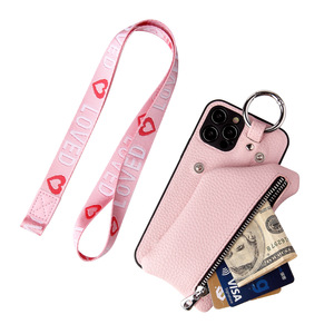 Custodia per telefono cellulare con <span class=keywords><strong>tracolla</strong></span> in pelle <span class=keywords><strong>a</strong></span> <span class=keywords><strong>tracolla</strong></span> con custodia <span class=keywords><strong>a</strong></span> portafoglio Coque per iPhone 11 13 14 Pro Max - Product Image 3