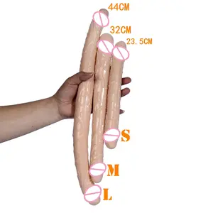 工厂u型橡胶双头长阴茎，女同性恋阴道肛门玩弯曲假阳具男女性玩具