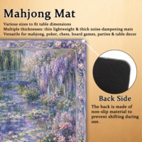 Tapis de Mahjong, tapis de table antidérapant, cadeau pour les amateurs de Mahjong et de jeux de société, Wisteria Stream Charm