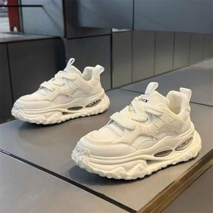 2025 New Mens Sporty Sports Running Shoes Breathable Thick Sole Air Cushion Soft Slip Resistant Zip Closure Height Increase - Product Image 1