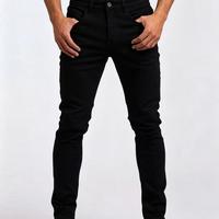 Jean slim homme taille mi-haute vintage en denim de haute qualité avec personnalisation de marque – Évaluation élevée