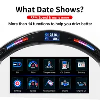 Volante Deportivo Personalizado TDD de Aluminio y Cuero con 3 Radios, con Luces LED Inteligentes Galaxy Pro para Peugeot 308 CN
