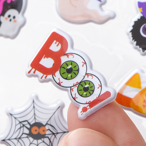 Nuevas llegadas 3D pegatinas de <span class=keywords><strong>calabaza</strong></span> hinchadas pegatinas decorativas de dibujos animados para niños para diarios de vacaciones pegatinas de Halloween - Product Image 3