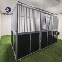 Porte d'entrée de box équestre européenne de luxe personnalisée, préfabriquée, galvanisée à chaud, pour extérieur