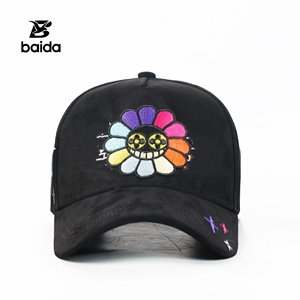 Gorras Personalizadas Sombrero INNEDIT 5-Panel Dobby Suede Gorras Baseball Cap Flower & Star Embroidery - Product Image 1