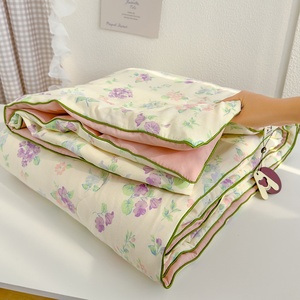 Nuovo Trapuntino Estivo a Doppio Strato Stampato 100% <span class=keywords><strong>Cotone</strong></span> Lavato con Imbottitura in Fibra di Poliestere, Ecologico, per Casa e Letto, Regalo, Vendita all'Ingrosso - Product Image 5